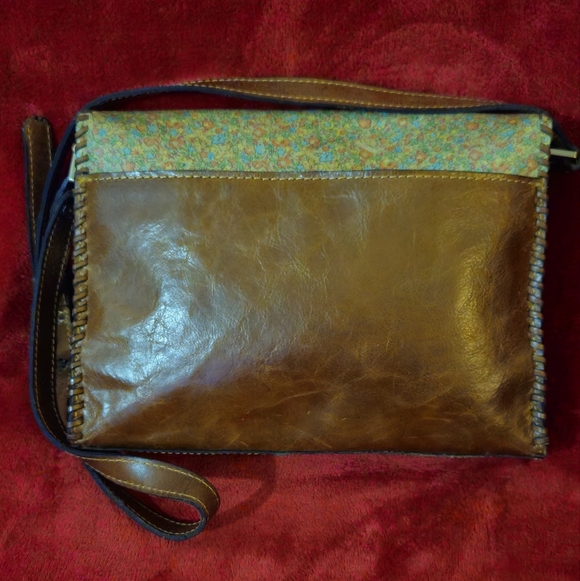 Patricia Nash Tan Floral Leather Crossbody Bag - Picture 4 of 15